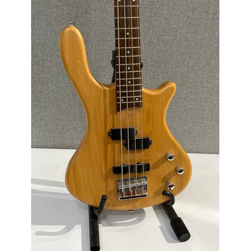 5098 - A Washburn Taurus T14 electric bass guitar, natural body