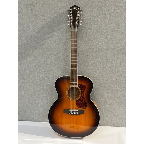 5116 - A Guild F-2512E Deluxe Westerly 12 string electro acoustic guitar with antique sunburst body, tortoi... 