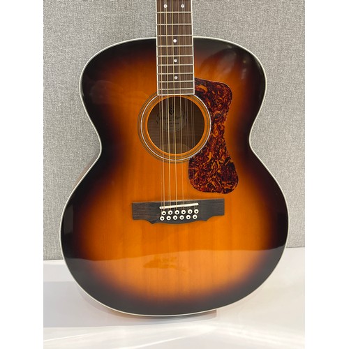 5116 - A Guild F-2512E Deluxe Westerly 12 string electro acoustic guitar with antique sunburst body, tortoi... 