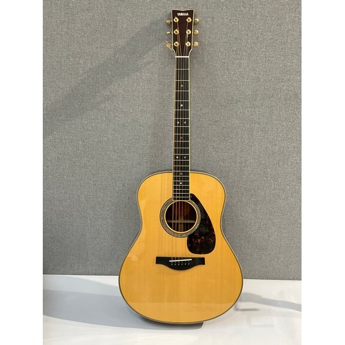 5107 - A Yamaha LL16 electro acoustic guitar, pale blonde natural body with twin shoulders, serial number H... 