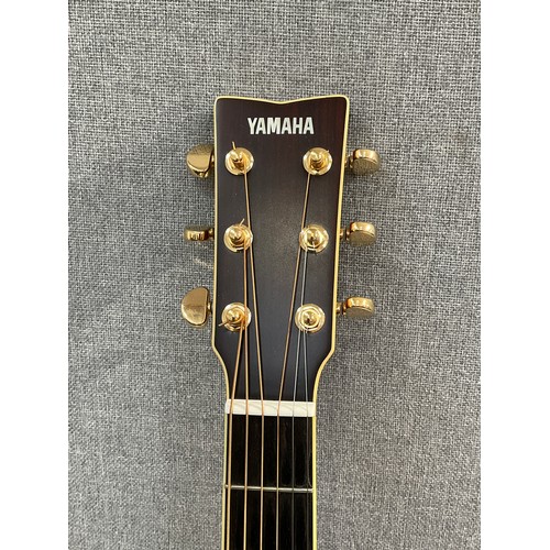 5107 - A Yamaha LL16 electro acoustic guitar, pale blonde natural body with twin shoulders, serial number H... 