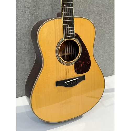 5107 - A Yamaha LL16 electro acoustic guitar, pale blonde natural body with twin shoulders, serial number H... 