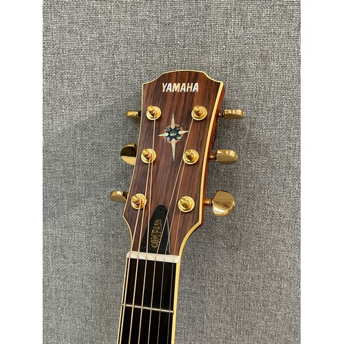 5110 - A Yamaha Compass Series CPX-15WA electro acoustic guitar, redburst body, inlaid sound hole surround,... 