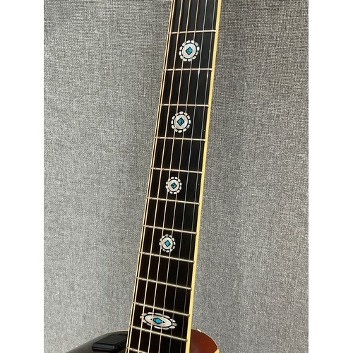 5110 - A Yamaha Compass Series CPX-15WA electro acoustic guitar, redburst body, inlaid sound hole surround,... 