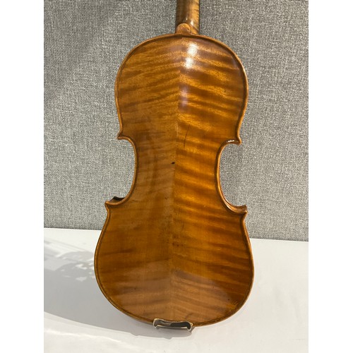 5088 - An early 20th Century 3/4 size violin, two piece maple back, no label to interior, thought to be Dut... 