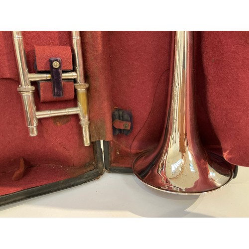 5017 - A Boosey and Hawkes Emperor tenor trombone, hard cased