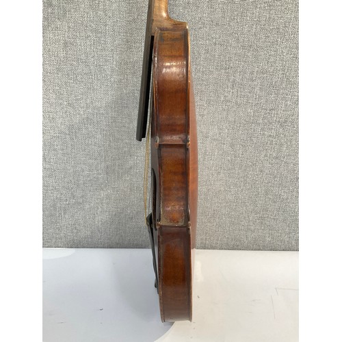 5084 - A late 19th / early 20th Century Stradivarius label violin, full size (4/4), with ATS marked back an... 