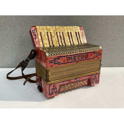 5068 - A Pietro piano accordion, 24 bass, pearlescent case