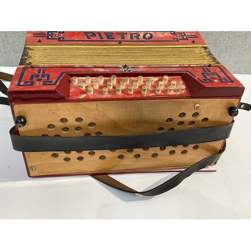 5068 - A Pietro piano accordion, 24 bass, pearlescent case