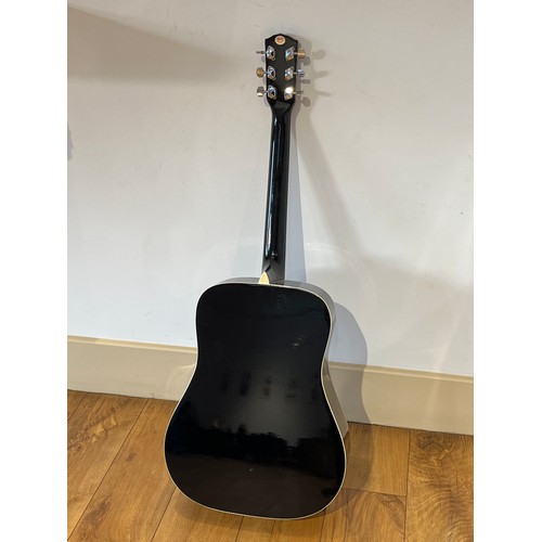 5117 - A Fender DG-18BLK acoustic guitar in black, with soft case