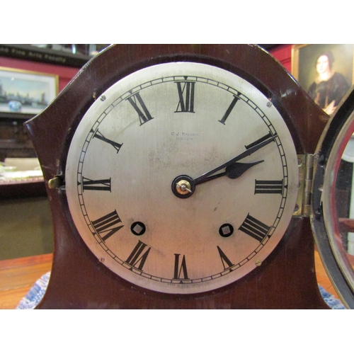A G.J Ransome of Norwich Edwardian mantel clock, Roman numeral dial