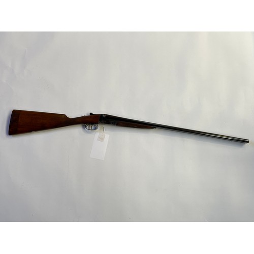 9267 - An AYA 20 gauge side-by-side shotgun, serial no. 600420, with green soft case *BUYER MUST PRESENT VA... 