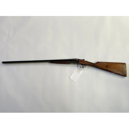 9267 - An AYA 20 gauge side-by-side shotgun, serial no. 600420, with green soft case *BUYER MUST PRESENT VA... 