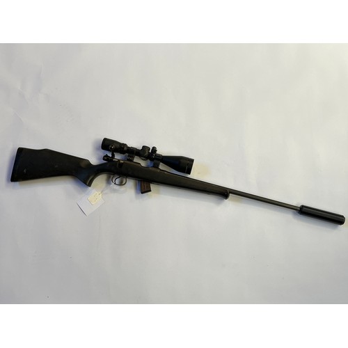 9271 - A CZ .22 Rim Fire rifle with magazine and Hawk scope, serial no. 889166 *Buyer must present valid cu... 