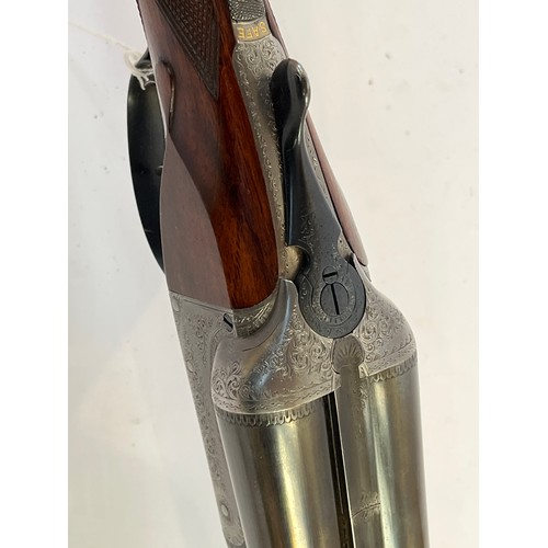 9276 - A William Evans 12 gauge side-by-side ejector game shotgun, 28” barrels, circa 1908, figured walnut ... 