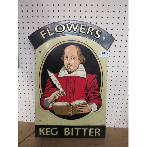 9012 - An alloy Flowers Keg Bitter sign        (R) £100
