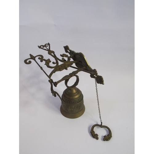 9036 - A brass chapel bell on bracket