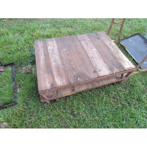 9320 - Two wood and iron pallets      (R) £20