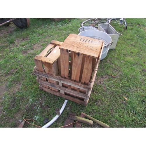 9327 - Three wooden crates