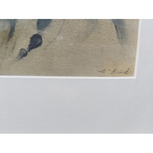 1052 - LOUISE BIRD (XX/XXI): A framed and glazed manipulated monoprint depicting Bumble Bee's. Pencil signe... 