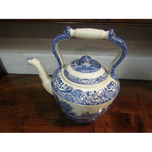 1069 - A large Spode Italian pattern kettle, 31cm tall