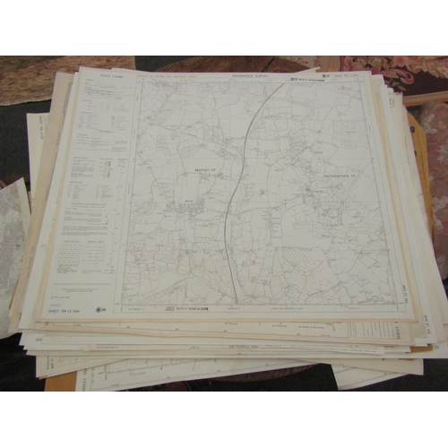 1014 - A quantity of 1950's-70's ordnance survey maps, (approx 60) mainly 1:10000 or 1:10,560, Suffolk incl... 