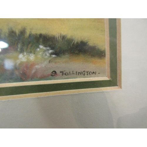 1114 - S.TOLLINGTON (XX): An acrylic of East Anglian landscape, signed lower right, framed and glazed, 11.5... 