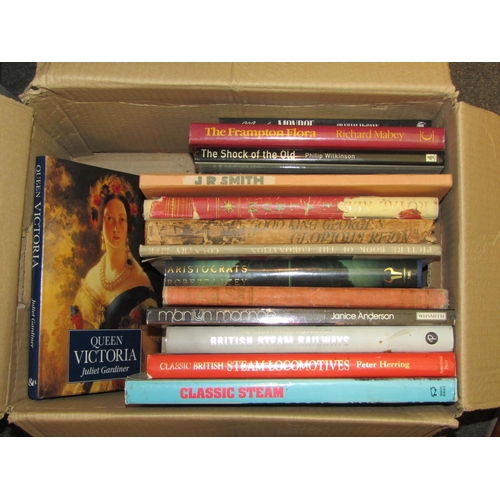 1142 - Two boxes of mixed books including railway related etc.  (C)