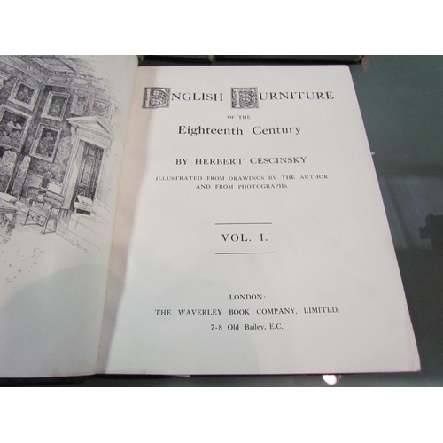 1426 - Herbert Cescinsky: English Furniture of the 18th Century, two volumes, illustrations from photo's th... 