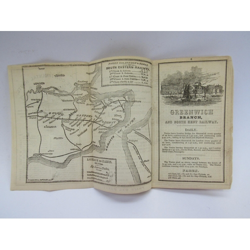 7012 - A South Eastern Railway timetable dated 1st February, 1849, 