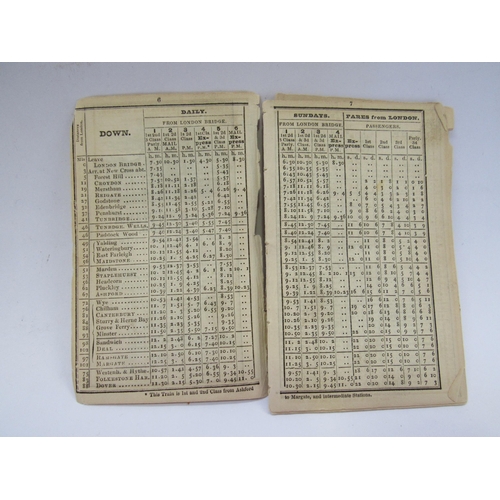 7012 - A South Eastern Railway timetable dated 1st February, 1849, 