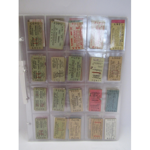 7016 - Approx 100 Edmondson style railway tickets, mainly for the East Anglia region