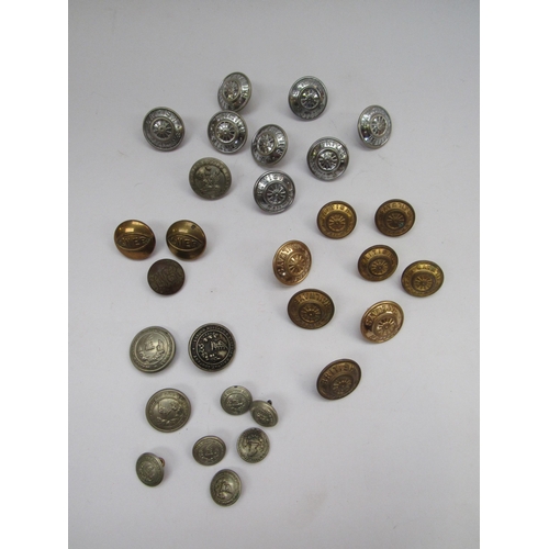 7020 - A quantity of jacket and waistcoat buttons from various companies including LNER, Scottish Railways ... 