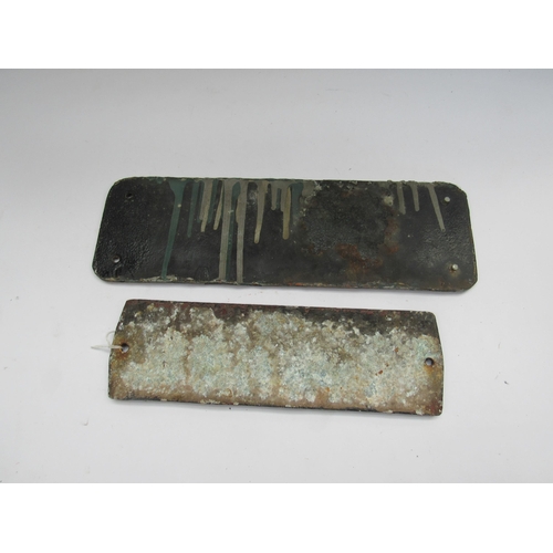 7052 - A cast alloy British Railways wagon plate - BD 47337B and a cast alloy Westinghouse Brake & Signal C... 