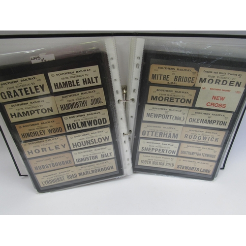 7064 - An album containing luggage labels from various railway companies includeing GER, GWR and Southern R... 