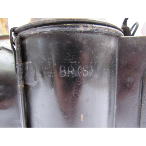 7106 - A B.R (S) four aspect handlamp with burner and reservoir, marked B.R (S) to side