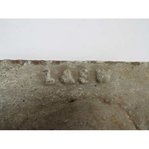 7112 - A LSWR Lattice signal finial, base stamped LSWR, a/f