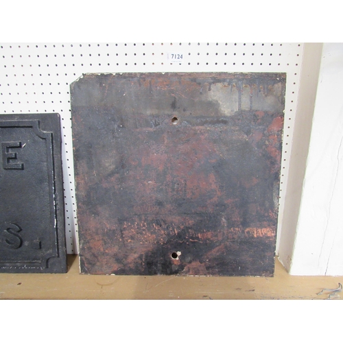 7124 - A cast iron LNWR Notice - To Shut & Fasten gate a/f, 45.5 x 45.5cm