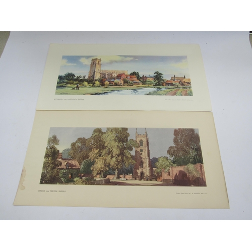 7187 - Two unframed carriage prints of Blythburgh near Halesworth and Ufford near Melton