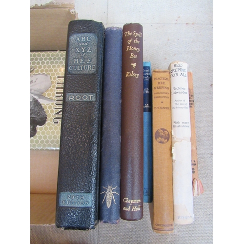 7218 - A box of mixed bee keeping books