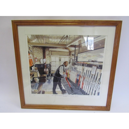 7258 - A modern framed and glazed limited edition print of the interior of the Bury St. Edmund’s Yard signa... 