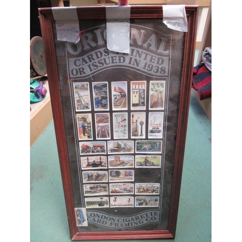 7204 - Two framed and glazed Wills Cigarette card displays, showcasing the various roles of the railways, f... 