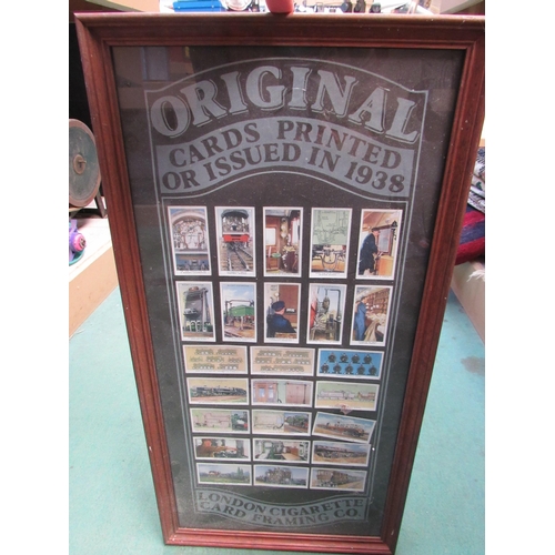 7204 - Two framed and glazed Wills Cigarette card displays, showcasing the various roles of the railways, f... 