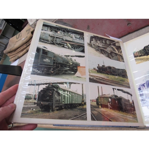 7159 - An album containing approx 200 colour photographs of Hungarian Railways and a programme for a railto... 