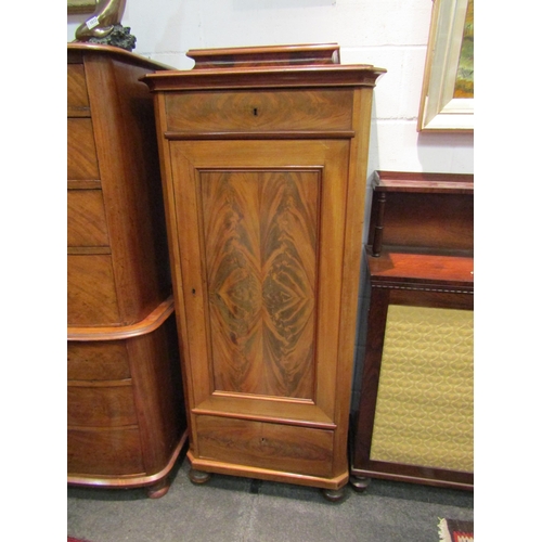 1031 - A European pedestal cocktail cabinet, 156cm high x 63cm wide x 40cm deep