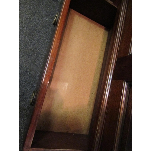 1052 - A Regency style mahogany display cabinet with arched astragal glazed doors, single drawer, square ta... 