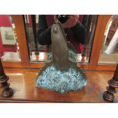 1059 - A Foot's Artwork, Australia 2008 cold cast bronze of a humpback whale, No. 96/100, 17cm high x 16cm ... 