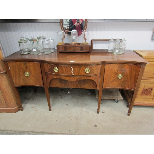 2087 - An Georgian style mahogany sideboard on tapering legs   (R) £30