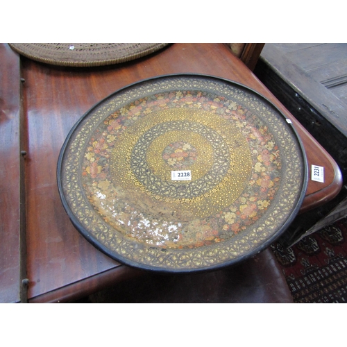 2183 - A Victorian hand painted papier mache Kashmiri Tray   (R) £10