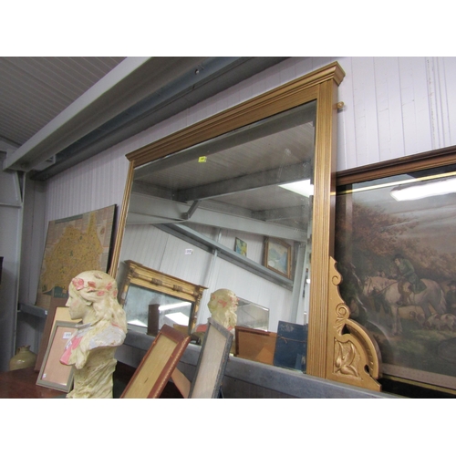 2146 - An Edwardian gilt framed overmantel   (R) £20